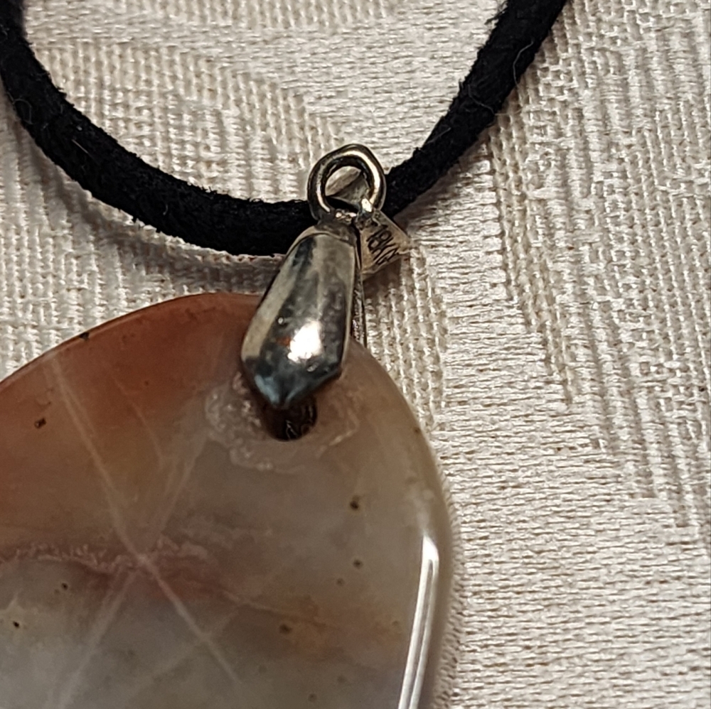 Thai 925 Sterling Silver Pendant Noreena Jasper Carved Wolf Necklace Healing Gem - Picture 7 of 12